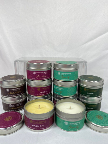 Rare Essence Oil Spa Candle U CHOOSE Aromatherapy 4ozTin BuyMoreSave&Combineship