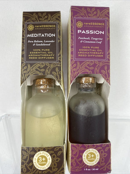 (2) Meditation passion￼ Rare Essence Essential Oil Spa Diffuser NO REED 1oz