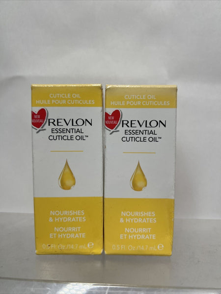 (2) Revlon Essential Cuticle Oil, Nourishing Nail Care with Vitamin E 0.5 fl oz