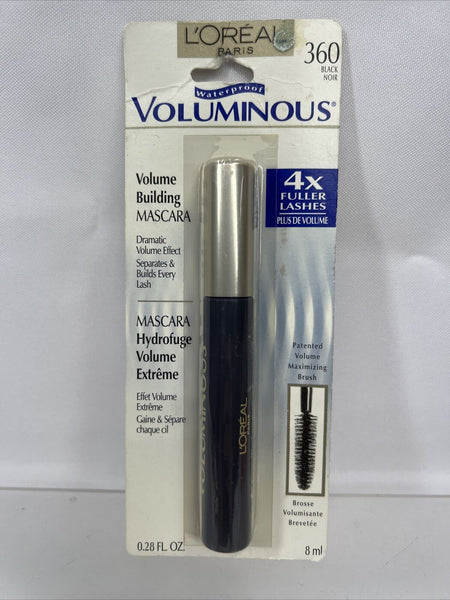 Loreal Voluminous ORIGINAL WATERPROOF Mascara #360 Black 4X Fuller Lashes