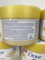 (5) Dove Body Scrub Exfoliating Polish Crushed Almond & Mango Butter 10.5oz