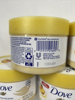 (5) Dove Body Scrub Exfoliating Polish Crushed Almond & Mango Butter 10.5oz
