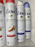 (6) Dove Advanced Care Apple & Original Antiperspirant Deodorant Dry Spray ￼3.8o