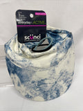 Scunci Everyday Active Comfy Stretch sporty Visor Headwrap & Elastics Blue White