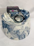 Scunci Everyday Active Comfy Stretch sporty Visor Headwrap & Elastics Blue White