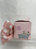Vintage Cosmetic Co Dolly Bow Make-Up Head Hair Band Pink Polka Dot SPA Terry