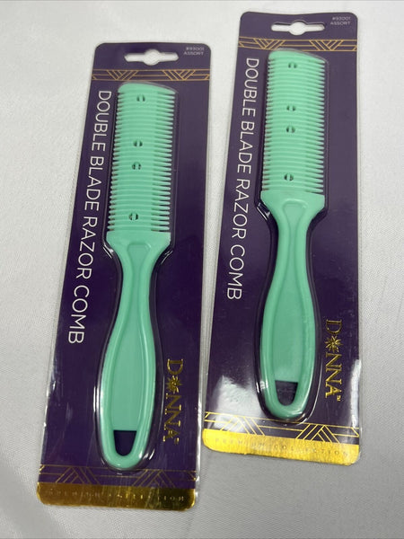 (2) Double Sides Hair Razor Comb Hair Cutting Thinning Trimmer with Blade