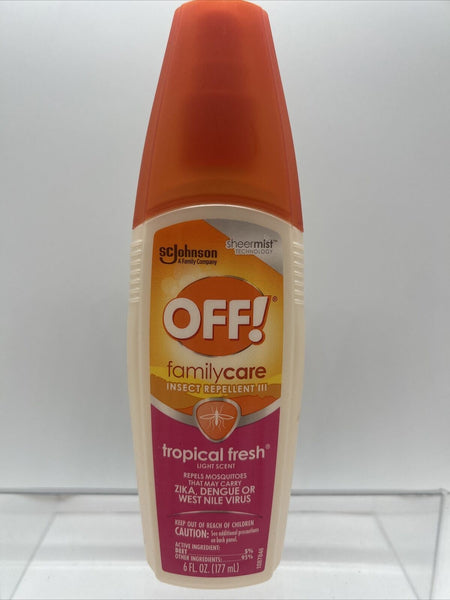 OFF! FamilyCare Insect Repellent Tropical Fresh Light Scent 6oz COMBINE SHIPPING