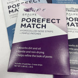 (8) SpaLife POREFECT MATCH Hydrocolloid Nose Strips + Pimple Patches Purple Blue