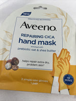 (2) Aveeno Repairing CICA Hand & Foot Mask with Prebiotic Oat Shea Butter 1 Pair