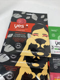 (12) Yes To Tomatoes Clear Detoxifying Charcoal Paper Mask 2 Step Nose Kit Tool