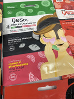 (12) Yes To Tomatoes Clear Detoxifying Charcoal Paper Mask 2 Step Nose Kit Tool