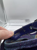 9 M Gianni Bini Purple Glitter Strap Sandal 4” High Heel Open Toe Platform Sling
