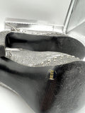 9.5 BCBGeneration Silver Studded Sling Back Sandal 4”+ High Heel Shoe Open Toe