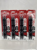 (4) Sharpie S-Gel BLACK Ink 0.7 Grip Retractable Gel Pen 2 pk COMBINE SHIP!