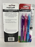 (2) Uni-ball 90195 BALLPOINT 1.0mm PINK VIOLET LIGHT BLUE Jetstream 3pk