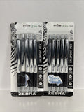 (2) Zebra Pen Z-Grip Flight Ballpoint Pen Bold Point 1.2mm Black Colors  5pk