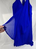 Charlotte Russe Blue 1X Plus Dress Flowy Evening Beach Cover Gold Chain Straps