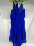 Charlotte Russe Blue 1X Plus Dress Flowy Evening Beach Cover Gold Chain Straps
