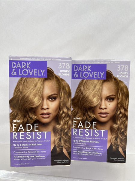 (2) Dark and Lovely 378 Honey Blonde SoftSheen-Carson ￼ Hair Color Fade Resist