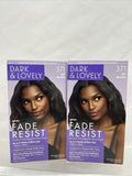(2) Dark and Lovely 371 Jet Black SoftSheen-Carson ￼ Hair Color Fade Resist