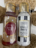 Brompton & Langley 7" Teddy Bear Winter Berry Lotion & Gel Gift set Valentine’s