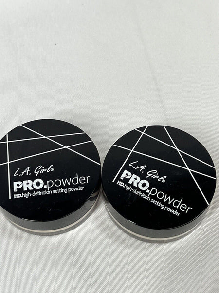 (2) L.A. Girl Pro Powder High-Definition Face Setting Powder Banana Yellow PP920