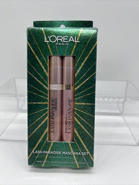 L'Oreal Voluminous Lash Paradise Mascara Primer Kit Blackest Black COMBINE SHIP