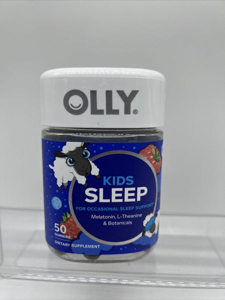 Olly Kids Sleep L-Theanine & Botanicals 50ct Gummies RazzBerry 3/23 COMBINE SHIP