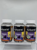 (3) Airborne Elderberry Immune Support Gummies 74 ct 7/23 Vitamin C/D/E/Zinc