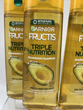(4) Garnier Fructis Triple Nutrition Shampoo 12.5 DRY TO VERY DRY HAIR Hair Care
