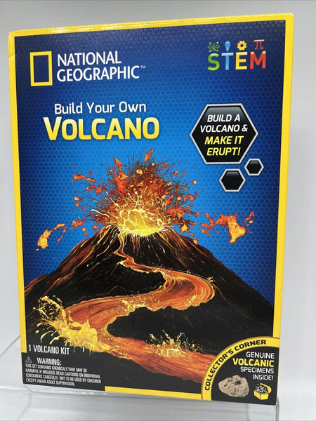 National Geographic STEM Toy Build Your Own Volcano Science Kit Kids COMBINESHIP