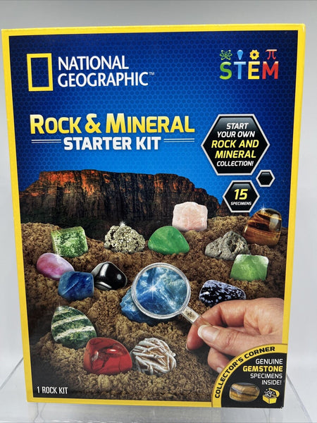 National Geographic Rock & Mineral Starter Kit STEM 15 Specimens COMBINE SHIP