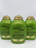(3) OGX Hydrating + Teatree Mint Shampoo Hydrating Hair & Scalp Cleanse 13oz