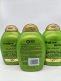 (3) OGX Hydrating + Teatree Mint Shampoo Hydrating Hair & Scalp Cleanse 13oz