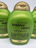 (3) OGX Hydrating + Teatree Mint Shampoo Hydrating Hair & Scalp Cleanse 13oz