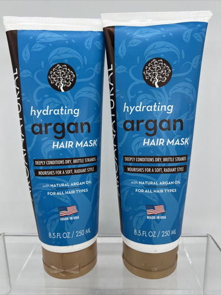 (2) Arganatural Hair Mask with Argan Oil,, Bamboo Extract Coconut Oil 8.5 FL OZ
