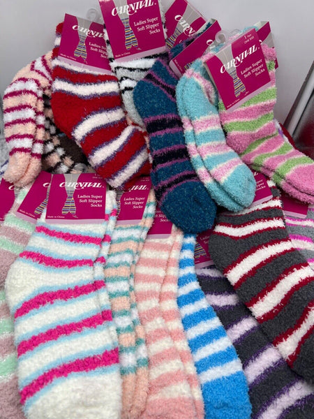 Carnival Cozy Slipper Sock Fuzzy Easter Gift YOU CHOOSE BuyMoreSave&CombineShip