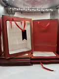 (25) Gift Bag Red Clear Front 13” Holiday Christmas Valentines Mother’s Day Lot