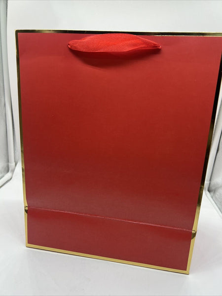 (25) Gift Bag Red Clear Front 13” Holiday Christmas Valentines Mother’s Day Lot
