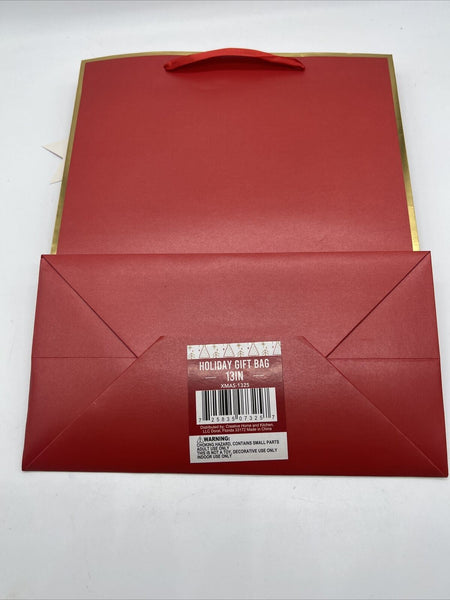 (25) Gift Bag Red Clear Front 13” Holiday Christmas Valentines Mother’s Day Lot