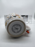 (2) Coffee Mug Tea Fall Pumpkin & Leaves Orange Stir Spoon Cup Microwave Safe