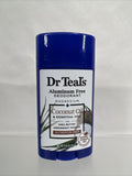 Dr Teal's Aluminum Free Deodorant Coconut Oil 2.65 oz