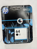 HP #64 Black Ink Cartridge 64 N9J90AN NEW GENUINE Combine Shipping