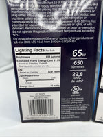 (2) GE reveal LED  Indoor Floodlight Dimmable Light Bulb 65w 10w 650 Lumens