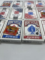 (12) Bicycle Jumbo Faces Playing Cards 6 Red 6 Blue Decks Poker Games
