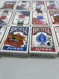 (12) Bicycle Jumbo Faces Playing Cards 6 Red 6 Blue Decks Poker Games