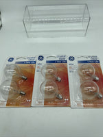 (3) GE 40-Watt G16.5 Crystal Clear Globe Lights w/Candelabra Base 320 Lumens 2pk
