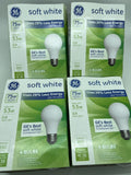 (4) GE Energy-Efficient 75w Soft White 53 Watt A19 15 Bulbs Total  66248