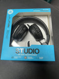 JLab Studio Wired On-Ear Headphones - Black DJ Tangle Free Cable 3.5mm 044120
